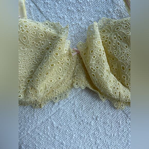 Victoria’s Secret Yellow Lace Bra Size 36DD - Picture 4 of 8